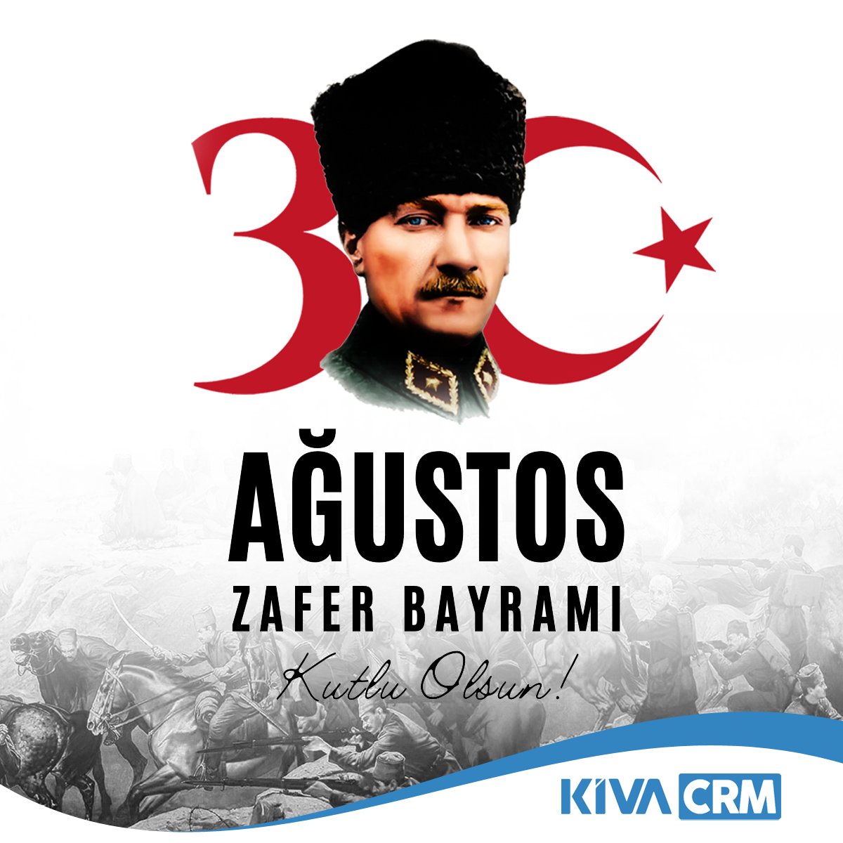 30 Ağustos Zafer Bayramımızın 100. yılında Gazi Mustafa Kemal Atatürk ve tüm kahramanlarımızı saygı, sevgi ve minnetle anıyoruz. #30AğustosZaferBayramı