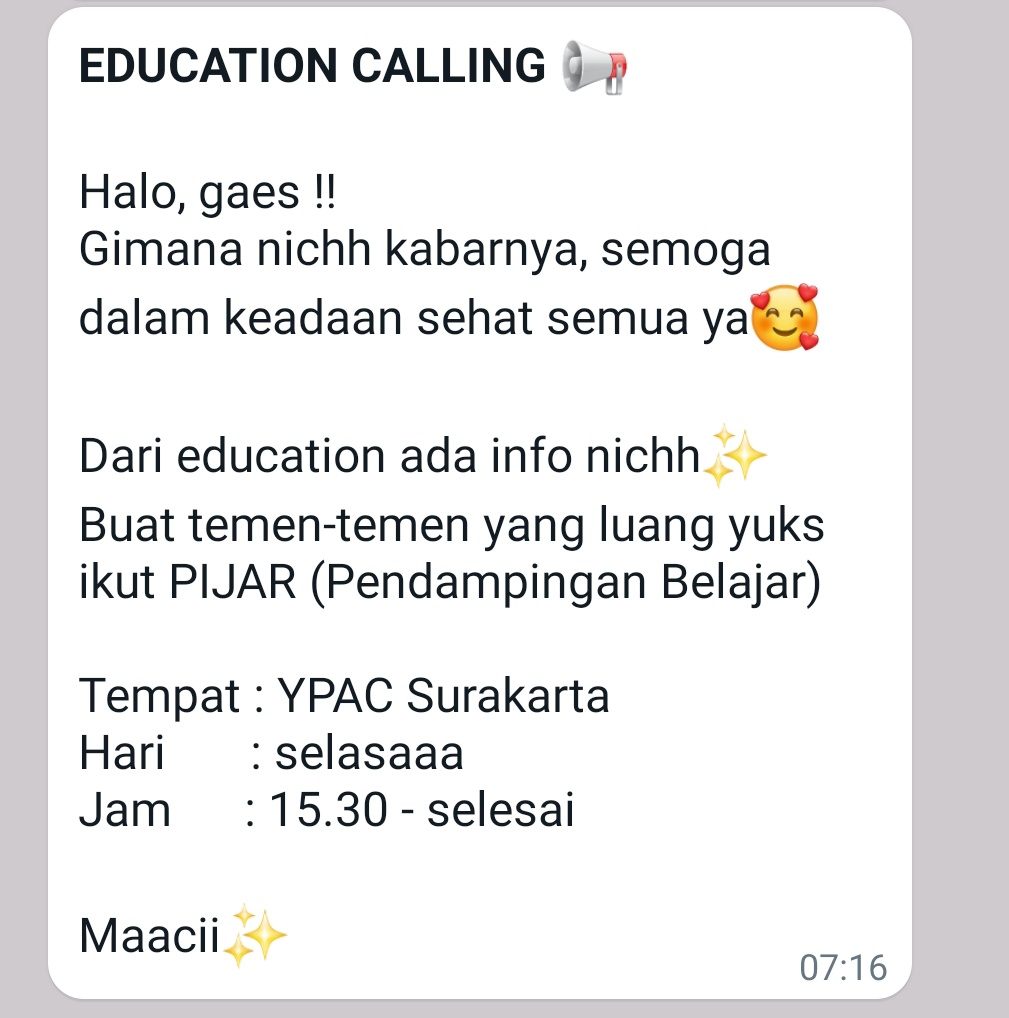 gapaiindonesia's tweet photo. Hari ini ada Pijar ke YPAC yaaa https://t.co/ka1Dr6dKfY