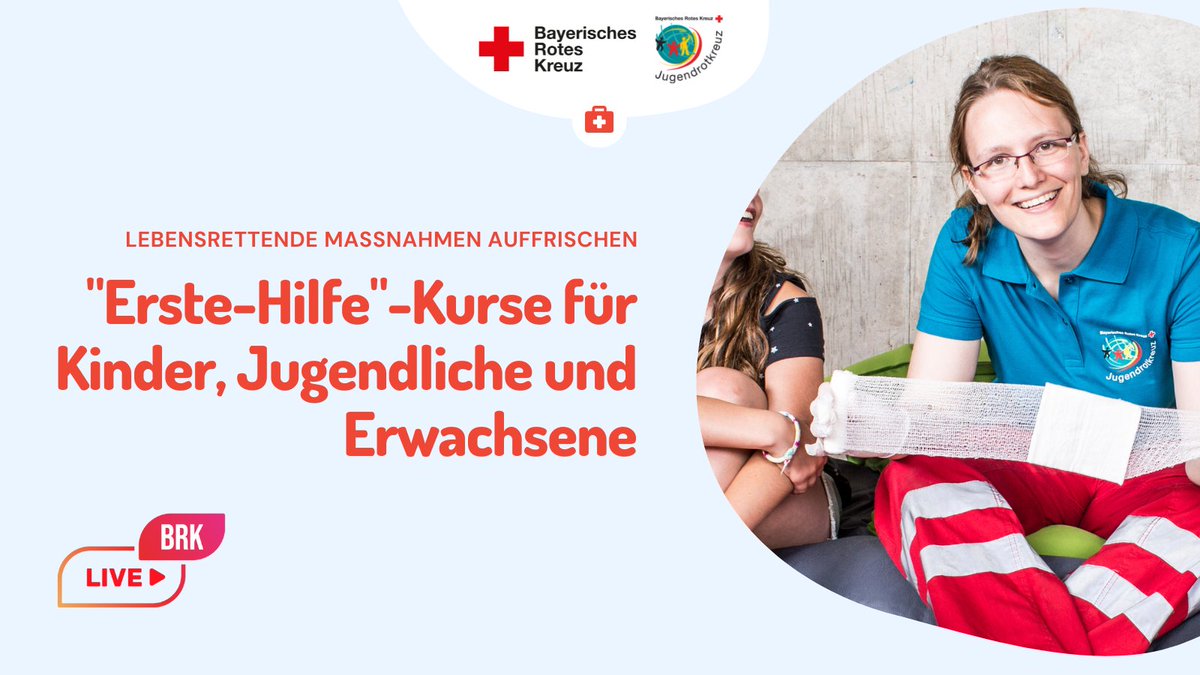 🚑🩹 Kostenloser Onlinekurs mit <a href="/JRK_Bayern/">JRK Bayern</a> für Kinder: Niemand ist zu klein, um ein #Helfer oder eine #Helferin zu sein! #WEHT2022

📅 10.09.2022
🕐 11:00-11:45

🔴Mehr: go.brk.de/WEHT2022