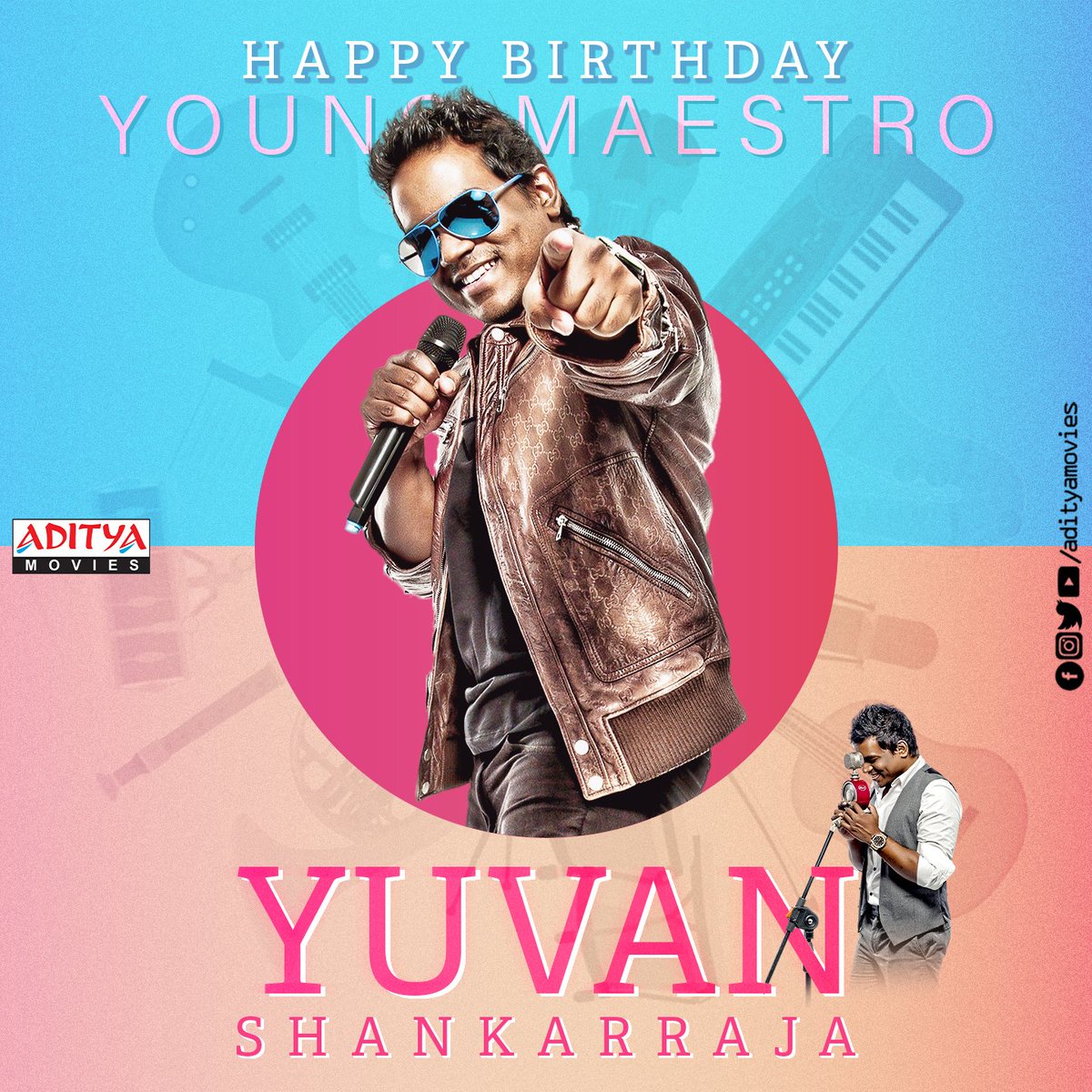 Join us Wishing The Epitome of Music and the King of BGM  @thisisysr  a Very Happy Birthday! May you give Evergreen Music and have a Super Duper year ahead.
#HappybirthdayYuvanShankarRaja #HBDyuvanshankarraja #AdityaMovies