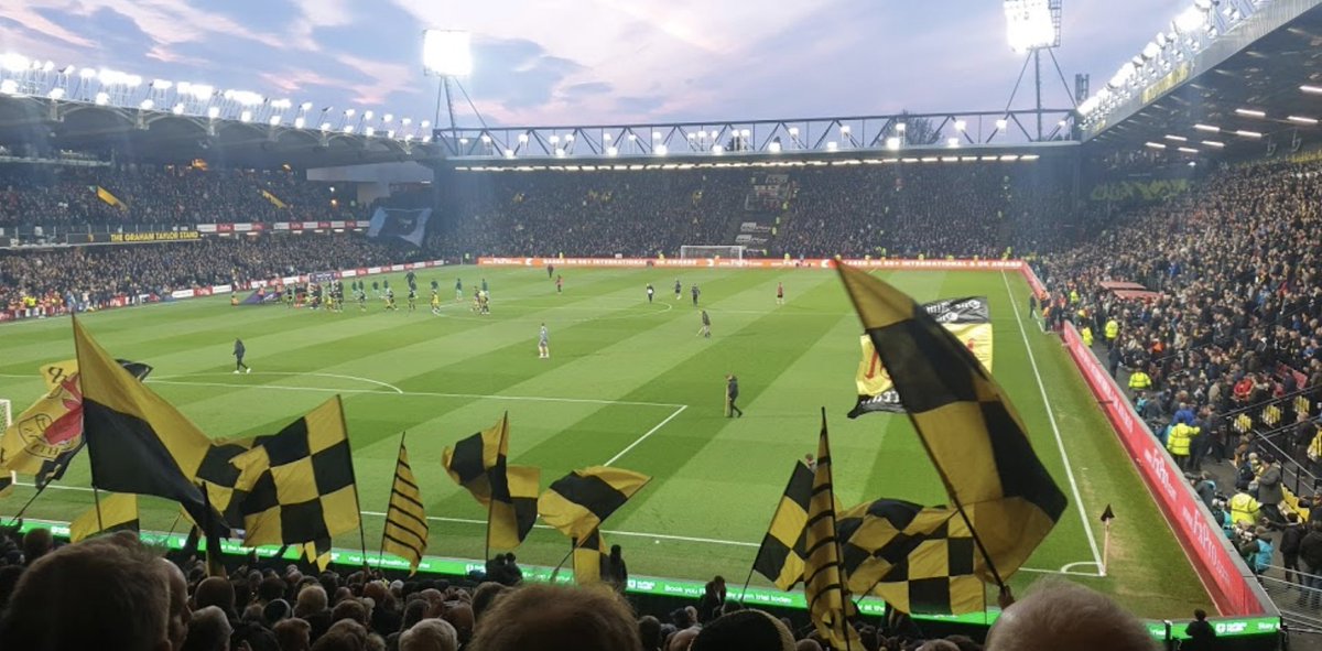 Vicarage Road is 100 years old today. Don’t care? You should. Here’s why. 🧵 1/12 #watfordfc #Vic100