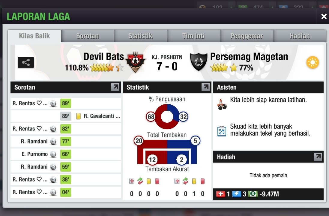 devilbats__'s tweet photo. [ LAGA KETIGA VS PERSEMAG ]
--
Devil Bats [7] - [0] Persemag Magetan
--
@Liga3TEI #Liga3TEI #DevilBats https://t.co/PWBUKSDn0p