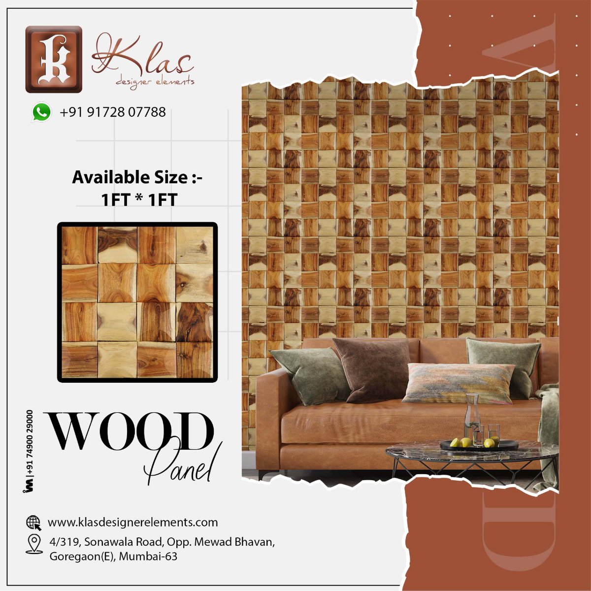 ibais_wooden's tweet photo. BEST COLLECTIONS OF NON FOLDER LAMINATES AND MOSAICS

KLAS DESIGNER ELEMENTS (MUMBAI)

For enquiry via WhatsApp click:   
https://t.co/w1XiVsRw30

Mr. Sandeep - 9172807788

#architecturalinteriors
#woodpanel #wallart #mdfpanel
.
@IM_WOODEN_GROUP https://t.co/9GHBK0ivxe