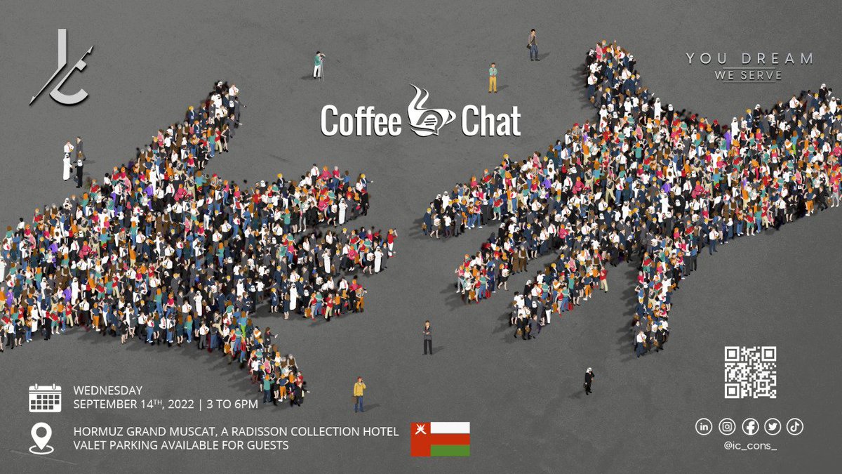 abushamas's tweet photo. Join us as we host our very first networking #event in #oman to know each other and brainstorm on how with our different talents we can help others to make a positive footprint.
Save your seat. Let’s make a change. 
https://t.co/UGoG3ze3BN 
#iccons #consultancyservices https://t.co/96IjBeM9ec