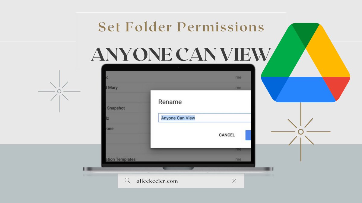 alicekeeler's tweet photo. Have an "Anyone Can View" folder. Change the sharing permissions on the folder to Anyone with the link can view. Any documents in the folder will be viewable automatically. 

#googleEDU #googleDrive https://t.co/ApD4yiV3V7