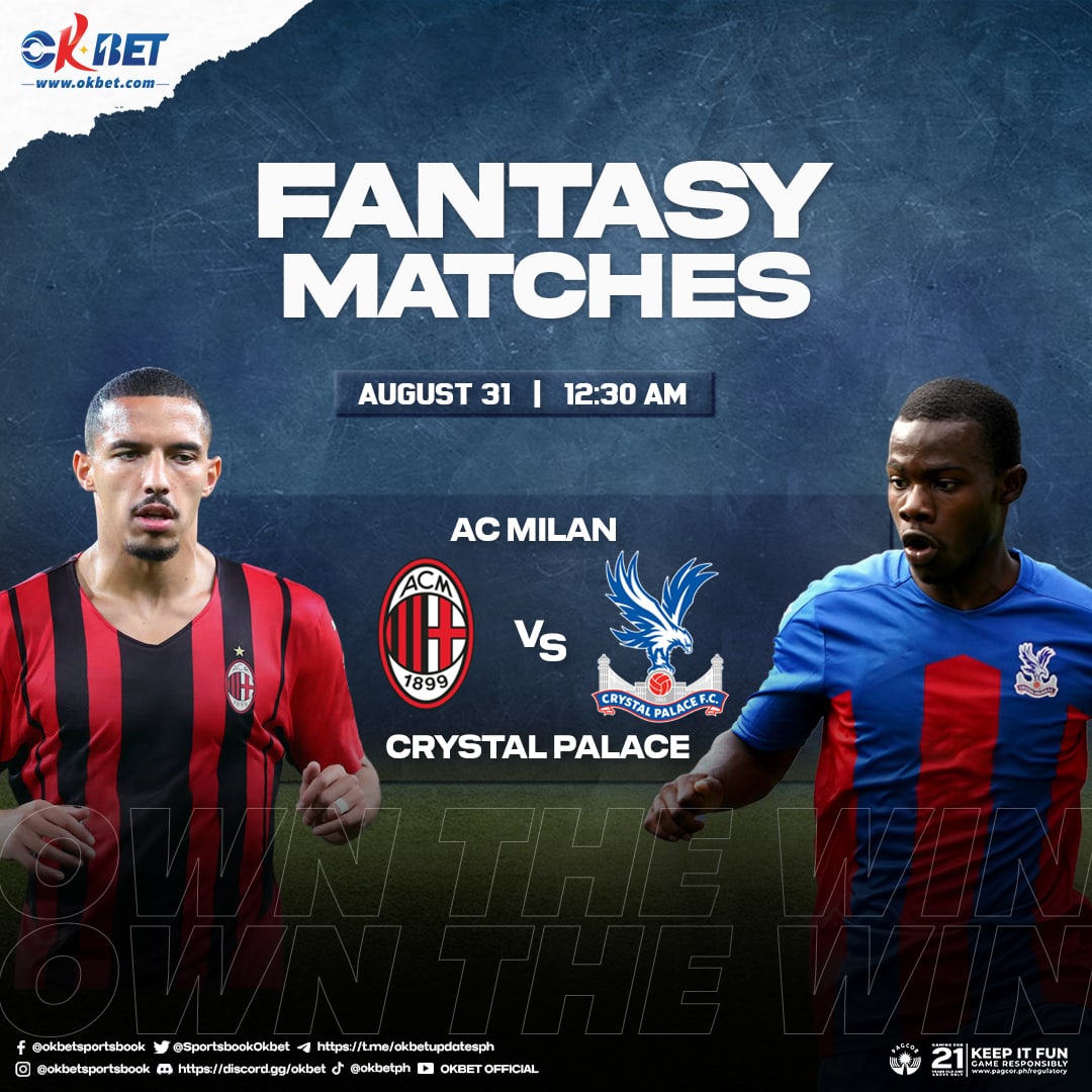 SportsbookOKBET's tweet photo. Tomorrow's Fantasy matches schedule | 12:30AM.
To be more updated about Fantasy Matches latest schedule, visit our Facebook page OKBetsportsbook.
#OKBet #OwnTheWin #okbetsportsbook #fantasymatches #football https://t.co/phDDyPPTc0