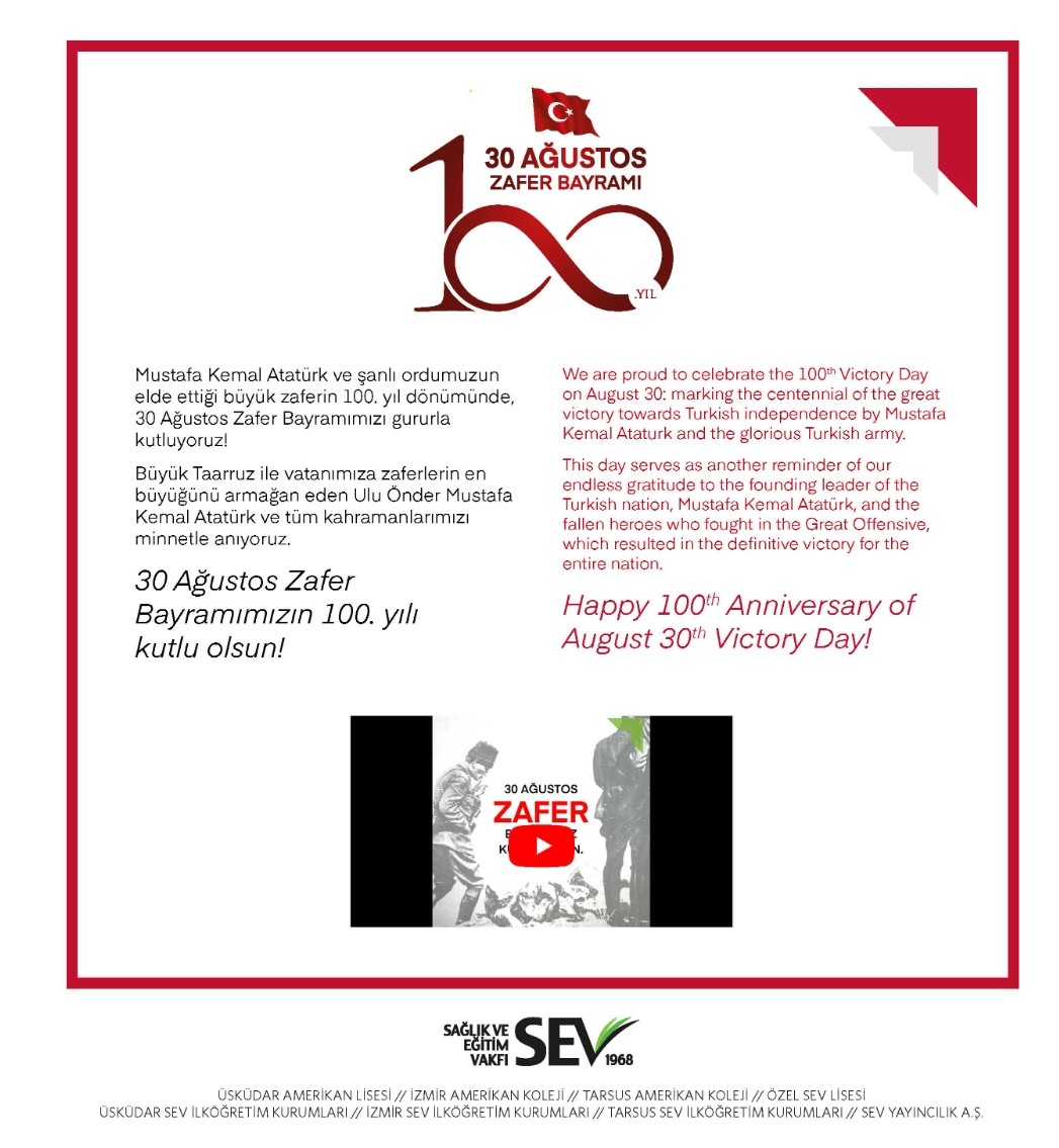 #30Agustos Zafer Bayramımızın 100.yılı kutlu olsun!