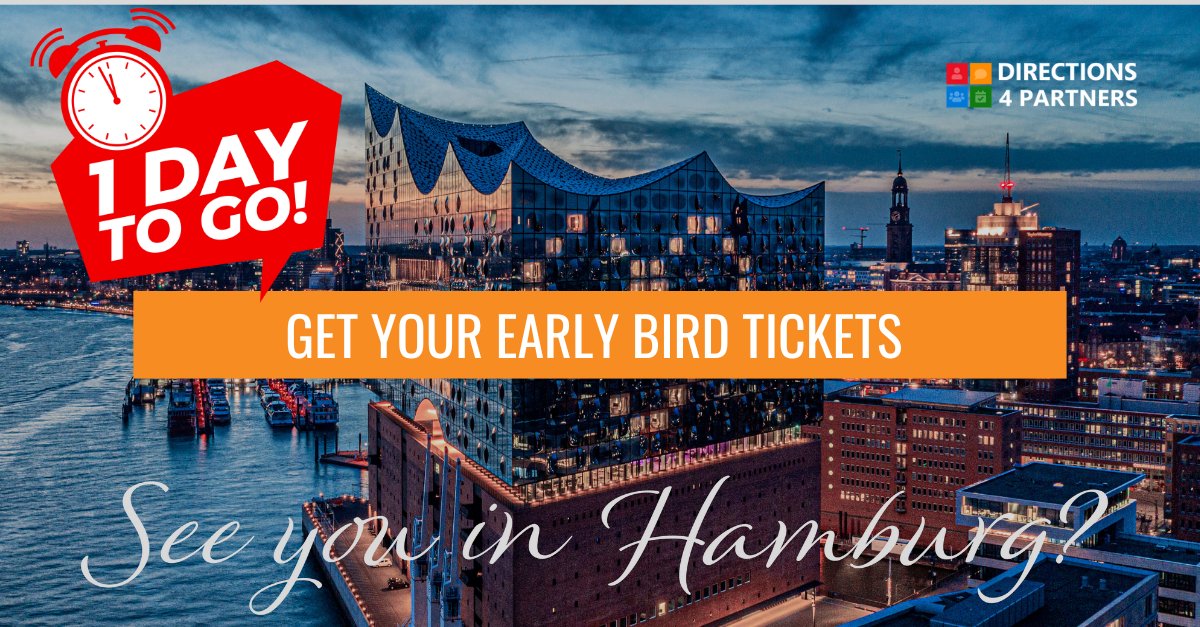 DirectionsEMEA's tweet photo. Last day to get your 🚀 #EarlyBird 🚀 tickets for only €1.199! As from September 1st, the normal ticket price of 1.299€ will apply
🤩 https://t.co/L1z5NVg08L
#DirectionsEMEA2022 #directions4partners #msdyn365 #msdyn365BC #PowerPlatform #DynamicsCE #DynamicsSales https://t.co/Ve2PIPLl3c