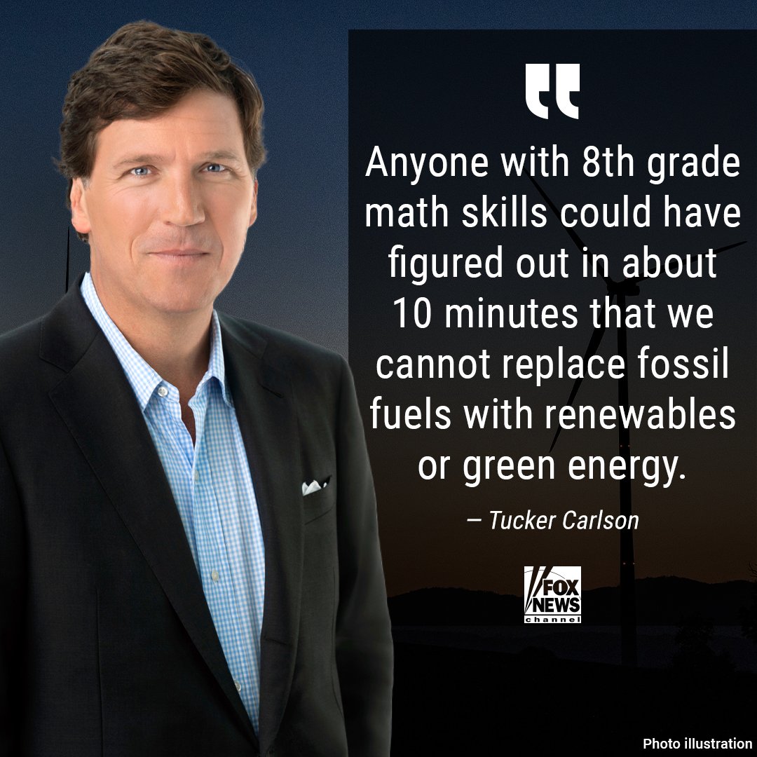 FoxNews's tweet photo. NOT EVEN CLOSE: @TuckerCarlson says Europe’s energy crisis is proof we’re nowhere near replacing gas and oil. Link in bio. https://t.co/OC2O5ThLVF