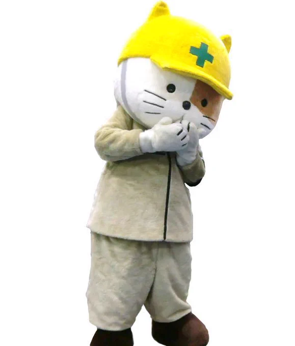 Qta-kun the cat is the mascot of Japan's National Tile Industry Association. He likes installing (and taking naps on) exterior tiles. 