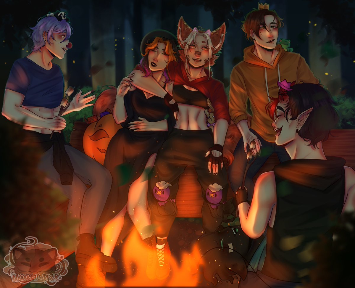 MochaMyx's tweet photo. I was going to wait to post this but I literally am in love with this. Just a nice lil drawing of friends + references to mutuals🖤
ft. @liefdeziek @thehalloqueen31 @zen3_14 @Kai_does_stuff @sprouts_echo https://t.co/DgaqItnBX4