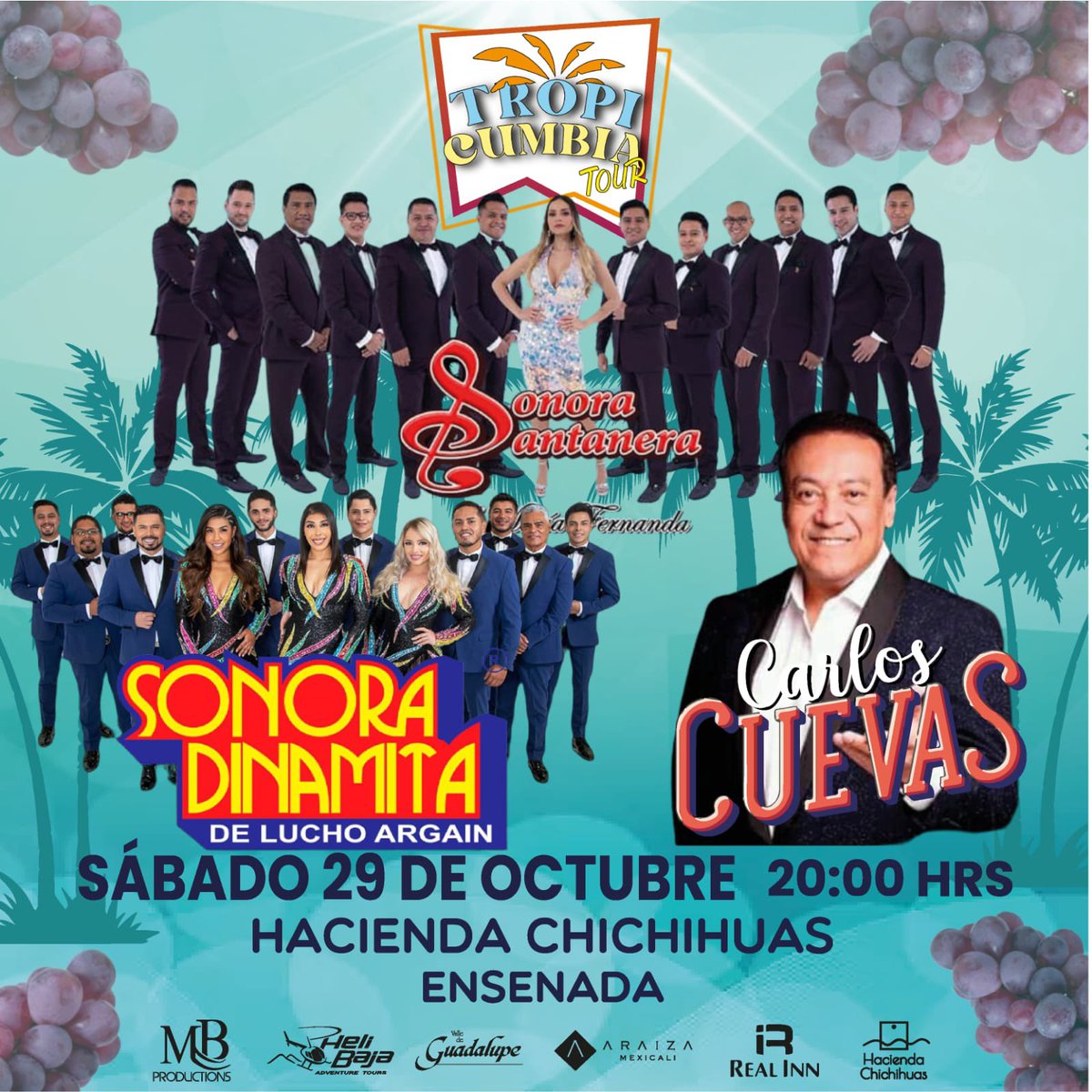 MB Productions (@mbprod2022) on Twitter photo ‼️Llega la Cumbia al Valle 🕺🏻💃🍷
📅Sábado 29 de Octubre
<a href="/EnsenadaTravel/">Ensenada, Baja California</a> #Ensenada #BajaCalifornia #Mexicali #Tijuana #SanDiego #cumbia #haciendachichihuas #nofaltes #bailesenbajacalifornia #bajacalifornia #conciertos ‼️Llega la Cumbia al Valle 🕺🏻💃🍷
📅Sábado 29 de Octubre
<a href="/EnsenadaTravel/">Ensenada, Baja California</a> #Ensenada #BajaCalifornia #Mexicali #Tijuana #SanDiego #cumbia #haciendachichihuas #nofaltes #bailesenbajacalifornia #bajacalifornia #conciertos