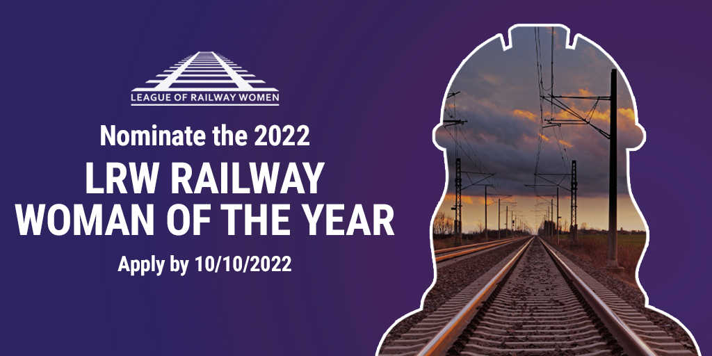 RailwayWomen's tweet photo. Recognize #greatness by nominating the #2022 LRW #Railway #Woman of the #Year!
#Cosponsored by @rail_pro_mag , #nominations and #selfnominations are now being accepted https://t.co/MsG5kDFaiE, until October 10.
Learn more here: https://t.co/6bIE1IX8QX
#railwaywomen https://t.co/FMLAqOYlwW