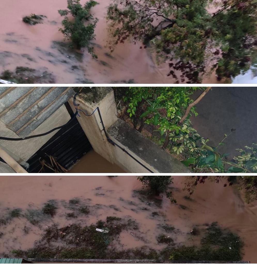 WFRising's tweet photo. Snapshots from in and around Borewell Road. 

Submerged under water! 

Storm water drains are encroached. Builders and everyone happy to usurp any and every piece of land available. BBMP continues to turn a deaf ear. https://t.co/NFGVRnx1lJ