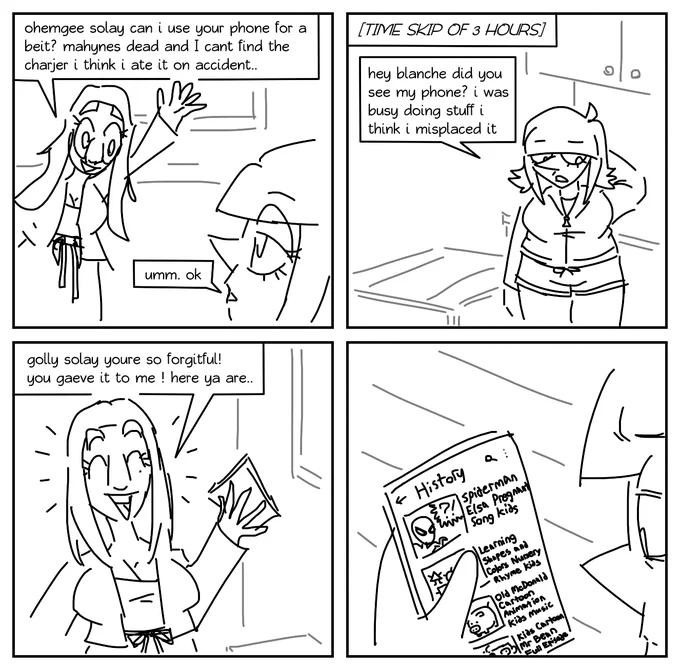 waiting for daybreak comic written (verbatim) by @deadgirlzoey and drawn by me 