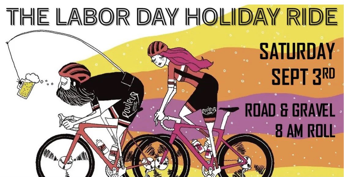 You know where we’ll be on #LaborDay? Rolling gravel with @rouleurbrewing! You should, too. #cycling #carlsbadCA Thank you #workersoftheworld