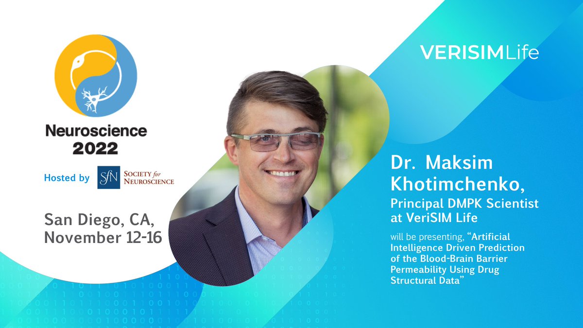 VeriSIMlife's tweet photo. Dr. Maksim Khotimchenko will be speaking at Neuroscience 2022! Join VeriSIM Life in San Diego on November 12-16 to learn about #artificialintelligence and more! Learn more here: https://t.co/UvP6dObLZW
#Neuroscience2022 #AI #VeriSIMLife https://t.co/PsnjLIVYZm