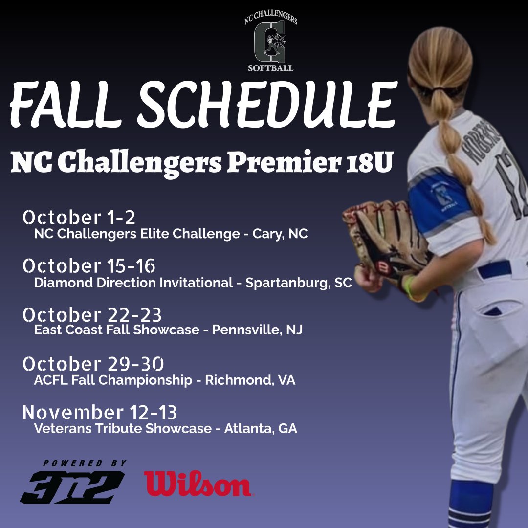 Looking forward to a competitive fall schedule with lots of opportunities to get better. Can’t wait to hit the field with this group!