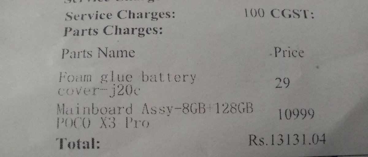 Y21234789's tweet photo. @Bharatk64170056 @trushalthummar @IndiaPOCO @Himanshu_POCO Same bro,muje bhi bola ki 11K+GST do aur phone repair karwao,my phone is also in warrenty,internal issue he to muje bola aapka phone me dent aur screatches he to aapka phone warrenty me nahi liya jayenga,internal issue me to poco ko hi service deni hongi,consumer helpline pe (1) https://t.co/hYoCg4RhjX