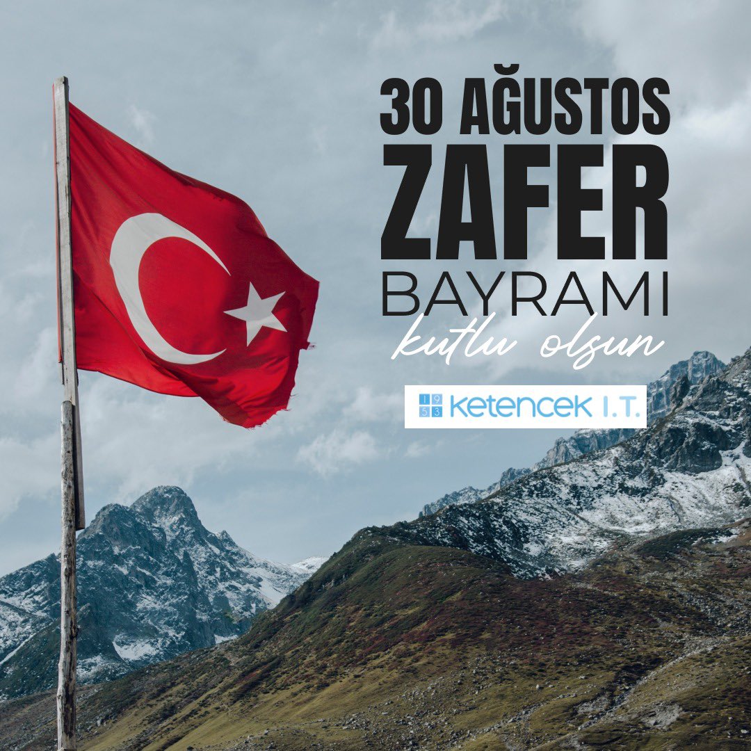ketencek_it's tweet photo. 30 Ağustos Zafer Bayramımızın 100. yılında Gazi Mustafa Kemal Atatürk başta olmak üzere tüm kahramanlarımızı saygı ve minnetle anıyoruz.

“Zafer, zafer benimdir diyebilenindir. -Mustafa Kemal Atatürk 

#30AğustosZaferBayramı
#ketencek https://t.co/BXAaq8rcs9