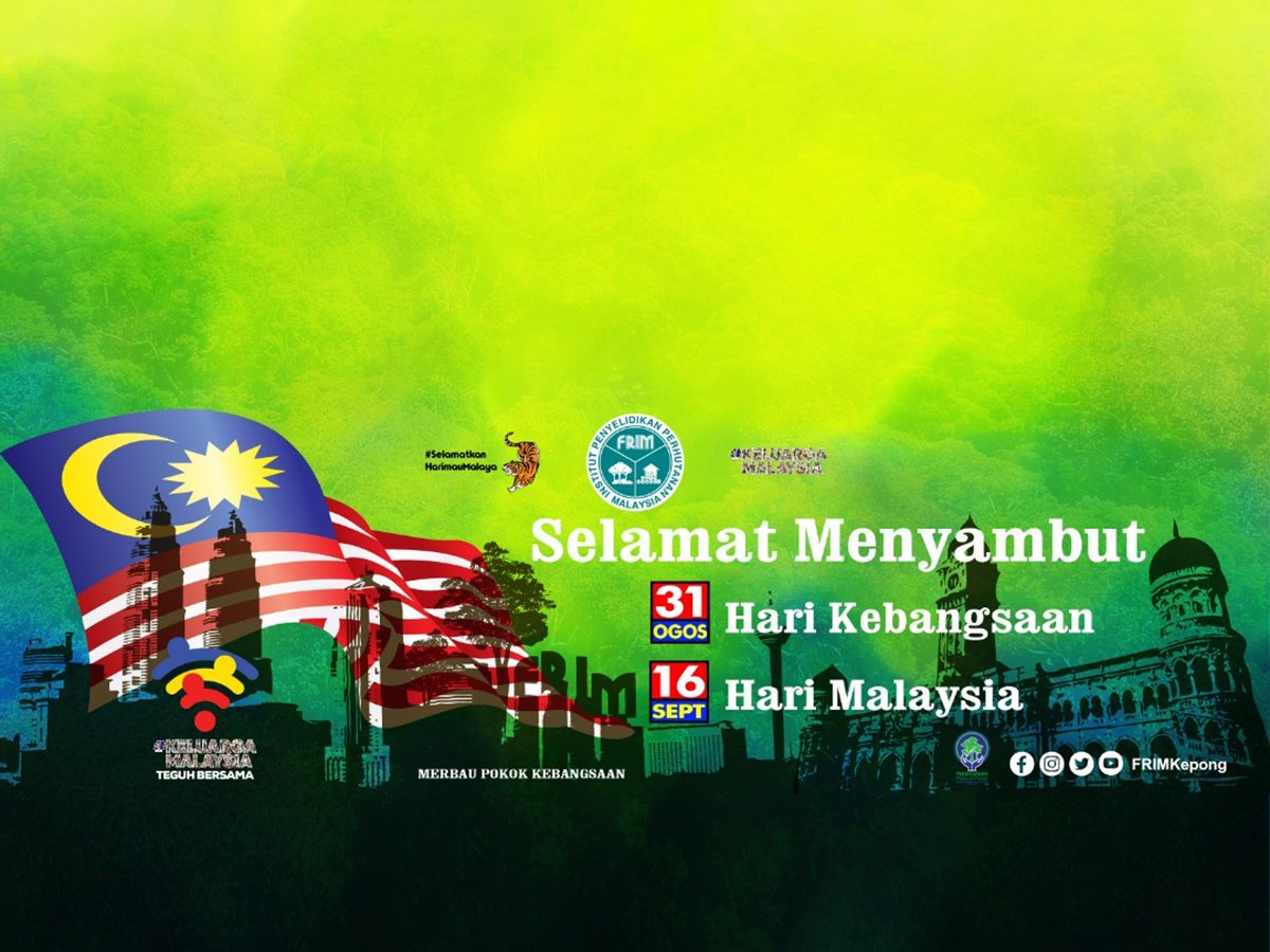 FRIMKepong's tweet photo. 🇲🇾Selamat Menyambut Bulan Kebangsaan🇲🇾
Ikhlas daripada warga @FRIMKepong
#Malaysia #Merdeka2022 #Merdeka65
#HariKebangsaan2022 #KeluargaMalaysia #KeluargaMalaysiaTeguhBersama #SelamatkanHarimauMalaya #Merbau #MerbauPokokKebangsaan #PokokKebangsaan #MalaccaTeak #NationalTree https://t.co/UtC9LPnSZN