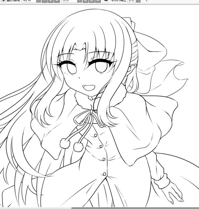 過去1良い感じの線画引けててテンション上がる 