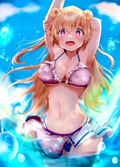 #今月描いた絵を晒そう夏の寄稿絵としょりこちゃんズ 