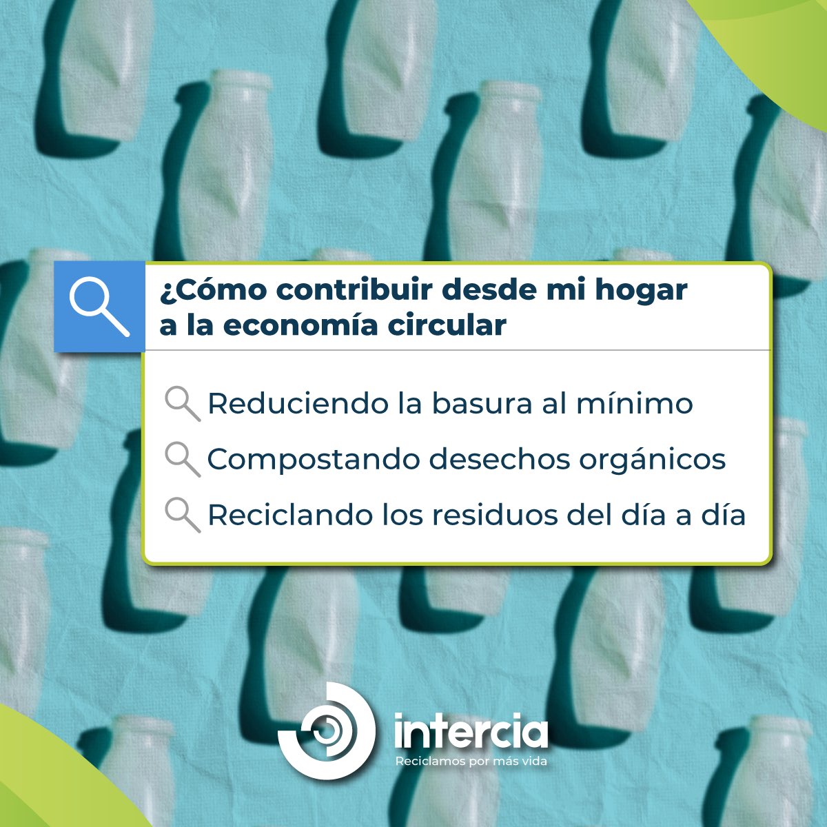InterciaEc's tweet photo. Te compartimos algunas actividades que puedes incluir en tu rutina para aportar a la economía circular y proteger los recursos de nuestro planeta. 🌎🙌
#Intercia #ReciclemosPorMásVida https://t.co/XZTxlvOJn6