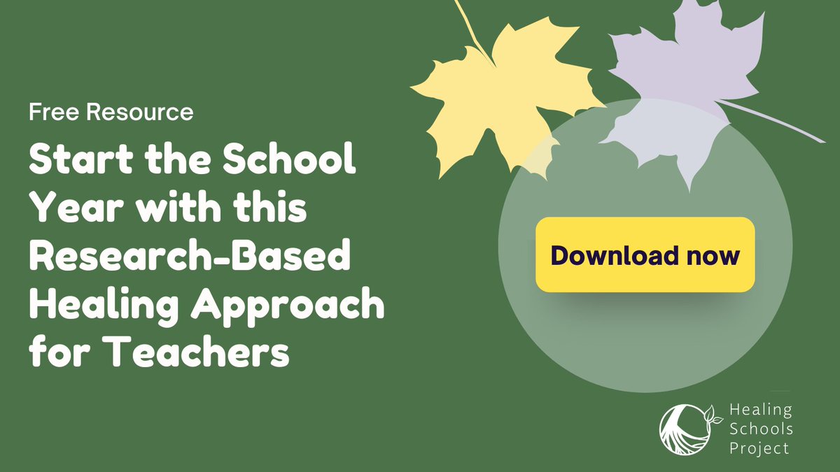 HealingSchools's tweet photo. Start the School Year with this Research-Based Healing Approach for #Teachers! Download our 3-step community care plan within our newest guidebook. On our website now: https://t.co/2eoWCMxij0 #backtoschool #healingeducators #communitycare https://t.co/Bq0SEja7iG