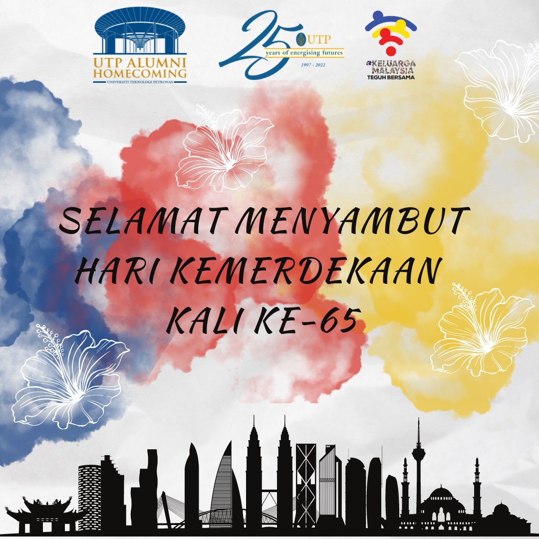 UTPAlumni's tweet photo. Merdeka! Merdeka! Merdeka!

Selamat Menyambut Hari Kemerdekaan yang ke-65, Malaysia!

Happy 65th Independence Day Malaysia!

#keluargamalaysia #utpinme https://t.co/cAiBhGBNal