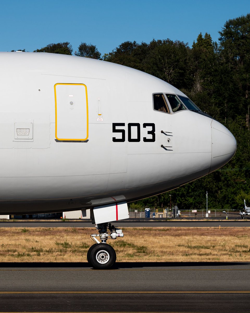 pugetspotting's tweet photo. ALLEN03, A Boeing E-767 AWACS attached to the 602nd squadron of the JASDF, returning to KBFI after a test flight, where work has been getting done to upgrade the aircrafts' various mission essential equipment. https://t.co/RxgJJU9SUY