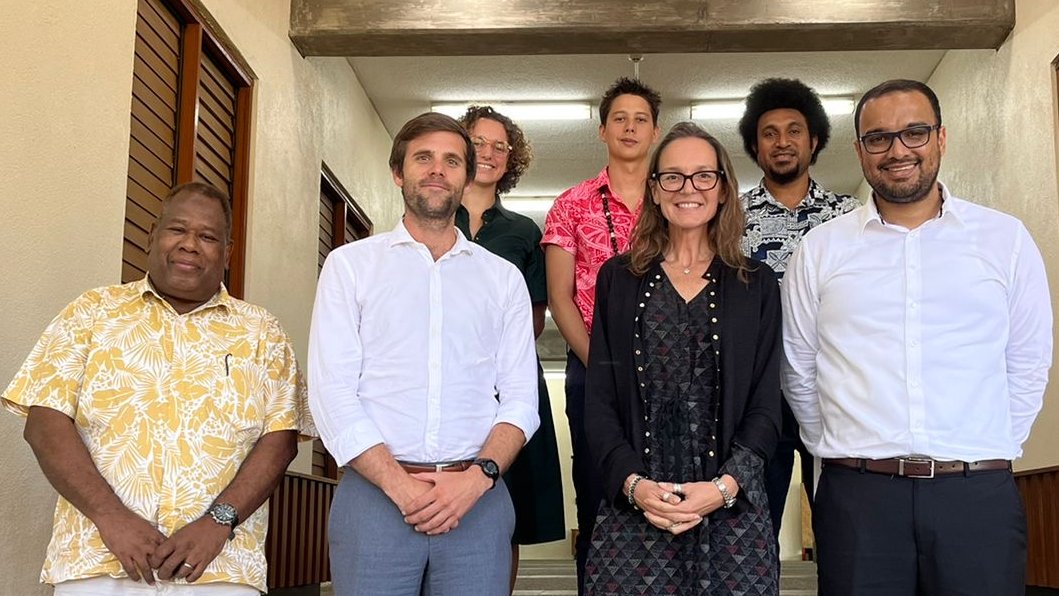 ForumSEC's tweet photo. Our Forum team Director Programmes and Initiatives, Zarak Khan and team met Agence Française De Développement Regional Director Pacific Ocean, Virgine Bleitrach, progressing discussions on a range of shared priorities. Top of the list? Climate change. @AFD_en #DialoguePartners https://t.co/o3fKu27bXh