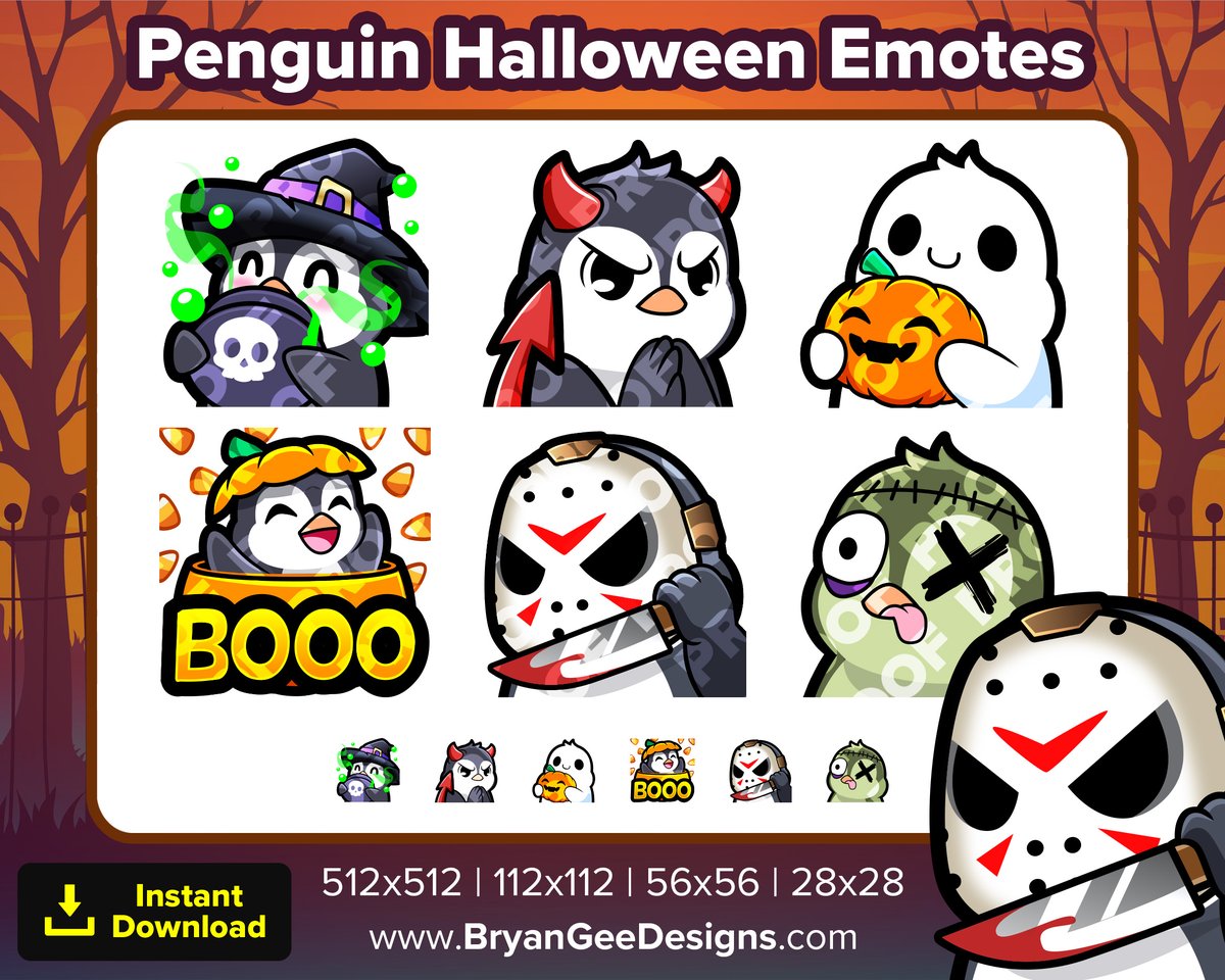 bgachz's tweet photo. Adding some Halloween themed emotes for the animals in my shop! Here are just a few (fox, raccoon, penguin & potato).
AVAILABLE HERE:
https://t.co/KJuFAwpimA
#halloweenemotes #twitchemotes #foxemotes #potatoemotes #penguinemotes #raccoonemotes #emotes #emoteartist #halloween https://t.co/n7JRJrTWVc