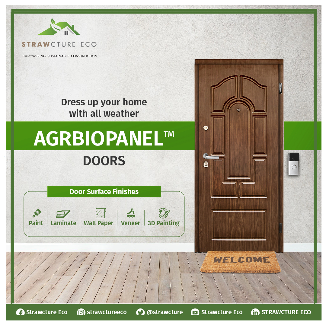 strawcture's tweet photo. #Meet #Strawcture
#Agribiopanels ™ #Doors healthy gateways to your abode.
#moistureresistent #acoustic insulation #Greenpro certified they bring wellness of your space.
#sustainable #ecofriendly #environment #architecture #interiordesign #furniture #Ceiling #construction https://t.co/hdhrYKD4Gl