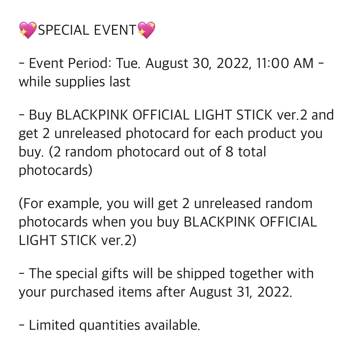 #ASIPH_GO | PH GO

#BLACKPINK  Official Light Stick ver.2

💸₱2,350 + LSF 

DP: ₱500 to secure (payo)
Balance: Oct 1

DOO: until OOS
NETA

Comment Mine/DM to order

🏷wts lfb help rt <a href="/BLINKMarketPH/">BLINKMarketPH</a> <a href="/TWICEPINKMERCH/">TWICE BLACKPINK MERCH RT PH wtb wts</a> <a href="/BPMerchRT/">blackpink merch rt • tag me in the main tweet</a> <a href="/rt_KpopMerch/">HELP RT KPOP MERCH ♡</a> <a href="/Kpopmerchsrtph/">RT BOT PH</a> <a href="/kpoprtph/">kpop rt ph</a>