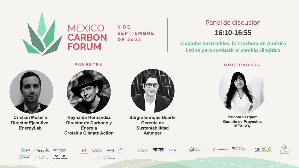 energylab_cl's tweet photo. El desafío del #CambioClimático en las ciudades es inmenso, el cual comentaremos en #MexicoCarbonForum #MXCF22. Adaptación, mitigación y el rol de tecnologías disruptivas como #GreenTracker.io ® y la web 3.0 para los sistemas de #trazabilidad, monitoreo, reporte y verificación. https://t.co/hhQfRDlyvo