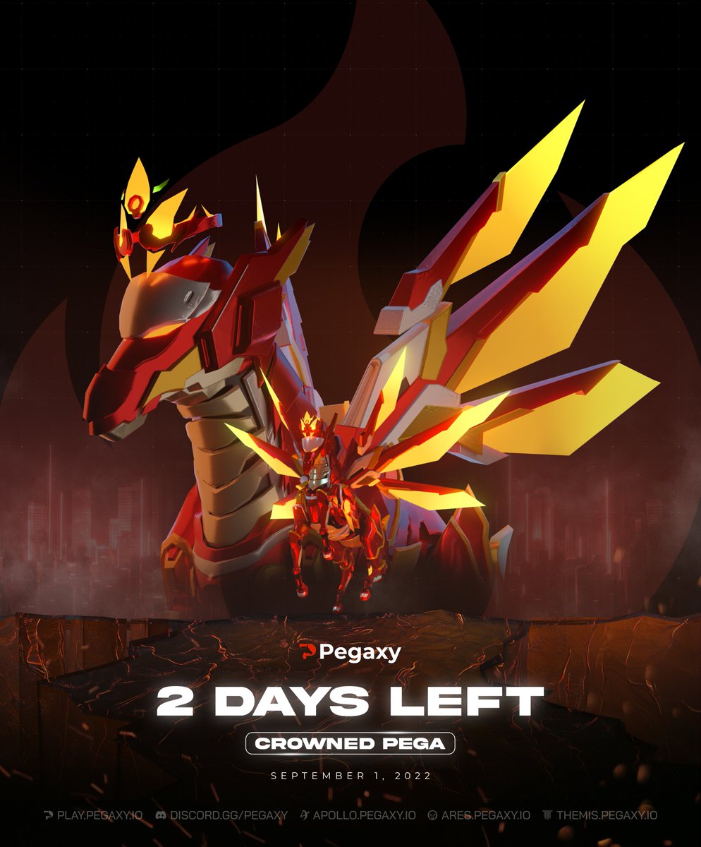 PegaxyOfficial's tweet photo. 2 DAYS LEFT 👑

We can feel the excitement here in the Pegaxy Universe. Everyone is cheering and anticipating the arrival of Crowned Pegas 🎉 https://t.co/DruInillX0