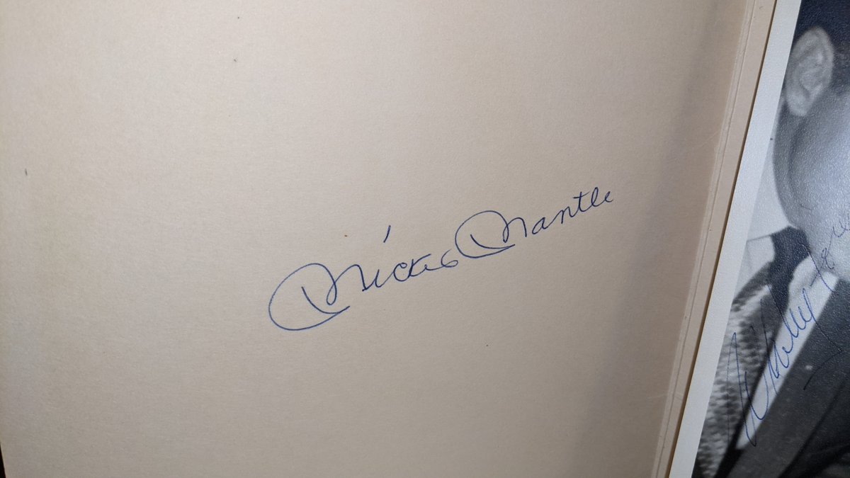 lanc_supcap3841's tweet photo. Also listed this. The little boy in the puc sold this to me. He got it signed years ago. Photo is one of a kind mickeymantle #whiteyford #newyorkyankees #jsacertified https://t.co/ggxTtOlMSU