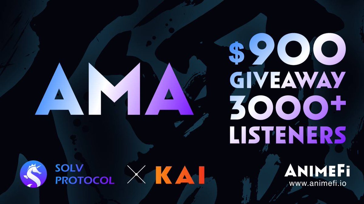 Today ! 8/30/22:00 collaboration AMA

Solv Protocol (<a href="/SolvProtocol/">Solv Protocol</a>)
×
aster protocol (@asterProtocol)
×
傀(KAI)

Please join and get some rewards by knock out Gleam Challenges! 

Please see more details !

@solvprotocol

#AMA
#Giveaway #Giveaways
#NFT #NFTGiveaway #NFTGiveaways