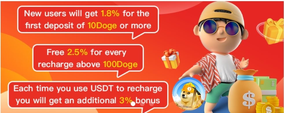 DogeMine01's tweet photo. You will get 500Doge when you register, and the miner will be activated automatically if you recharge more than 10Doge. Deposit 10Doge and above to get 1.8%, deposit 100Doge and above to get 2.5%, and deposit 10USDT and above to get 3%. Invite friends and family to pick it up! https://t.co/4spMmein1S