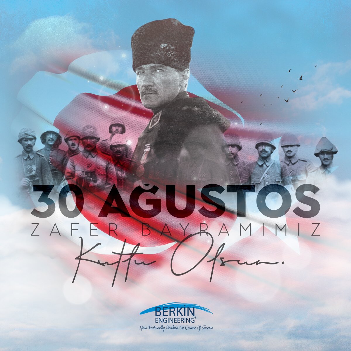 İlelebet sürecek bağımsızlığın asırlık gururu…
30 Ağustos Zafer Bayramımızın 100. yılı kutlu olsun!🇹🇷🇹🇷

#30AğustosZaferBayramı
#BerkinMühendislik
#BerkinEngineering