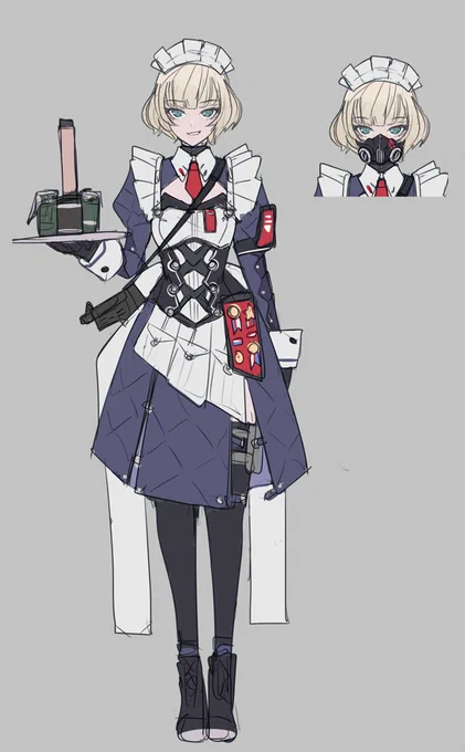 なんかの企画キャラデザに趣味全開したら使い道のないまま没になったやつの一部 