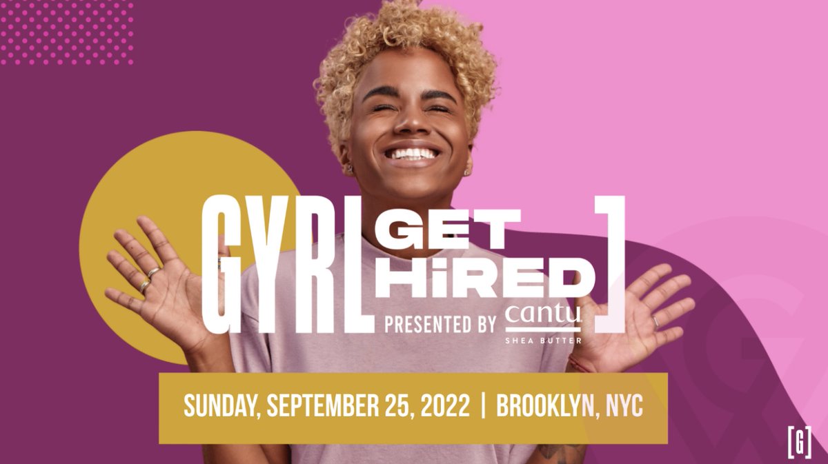 🗣Calling all #gyrlgang! <a href="/gyrlwonder/">NewNew</a> + <a href="/cantubeauty/">Cantu Beauty</a> present the #GyrlGetHired conference!

Coming to NYC on Sunday, Sept 25th, we're talking all things professional dev, internships, early career and above all else, SELF CARE🧘🏾‍♀️ 

Get your ticket today! gyrlwonder.org/gyrlgethired