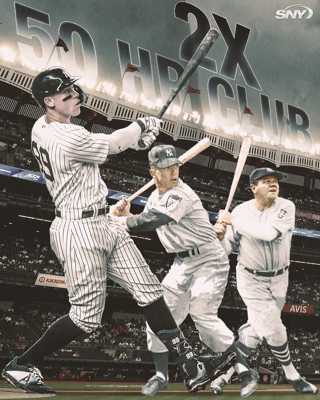 Yankees Videos on X: Aaron Judge has joined Mickey Mantle and