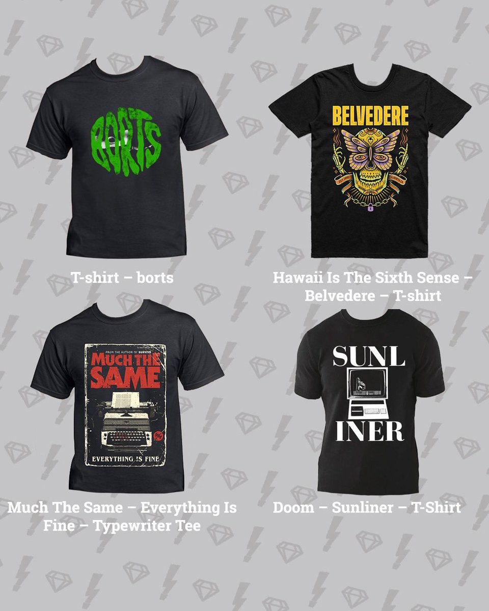 Do you have any of these band shirts? You could, just click the link 😉. Some quantities/sizes are limited. 👕👚👕👚
<a href="/bandofborts/">borts</a> 
<a href="/Belvedere669/">Belvedere</a> 
<a href="/muchthesame/">Much The Same</a> 
<a href="/sunlinerband/">SUNLINER s/t album out now!</a> 

lockjawrecords.co.uk/shop/