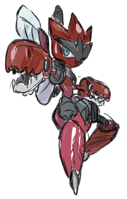 #1日1ポケモン #ポケモン #ポケットモンスター #Pokemon #らくがき1日1ポケモン #1日1絵 #らくがき #イラスト #Scizor【212 #ハッサム #メガハッサム】(998目) 