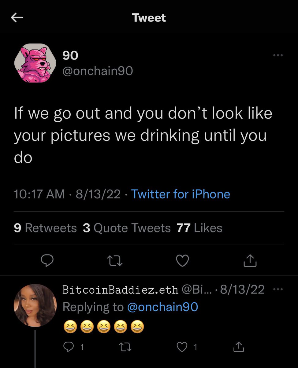 This the guy that exposed the video of @BitcoinBaddiez and filmed her. <a href="/onchain90/">Derek Jeeter</a> then shared it with a bunch of people laughing that she’s been catfishing men for money. This is a tweet after. She thinks it’s funny because it’s all part of the scam. She has been playing everyone
