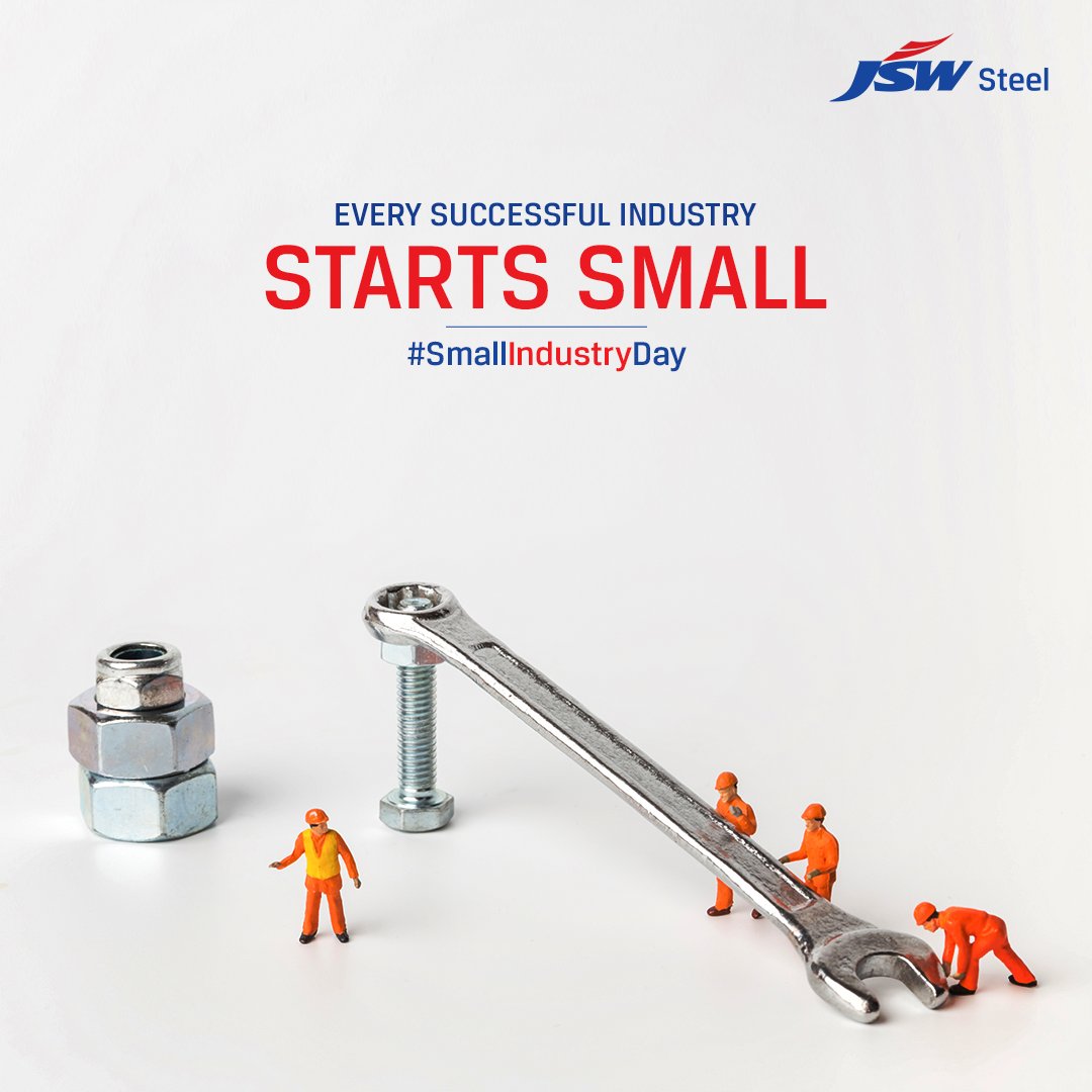 jswsteel's tweet photo. When you support a small industry, you are supporting a dream. Wishing every hustling and thriving small industry owner on this day.

#SmallIndustryDay #JSWSteel https://t.co/oBge7wpU3F