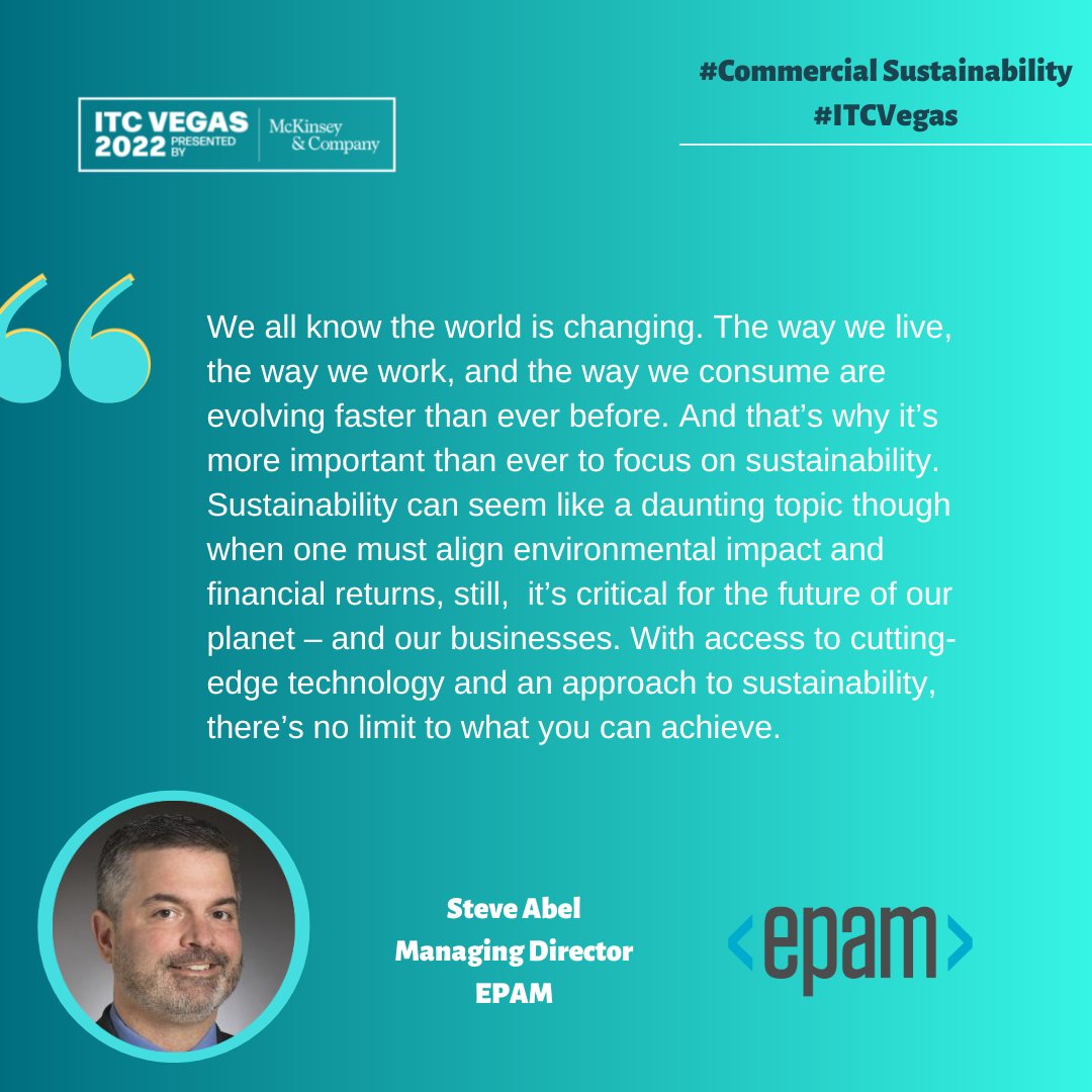 SabineVdL's tweet photo. There are great events. And they are even greater events. This year commercial lines insurance and sustainability will come to life at ITC Vegas 2022 to set a new agenda.