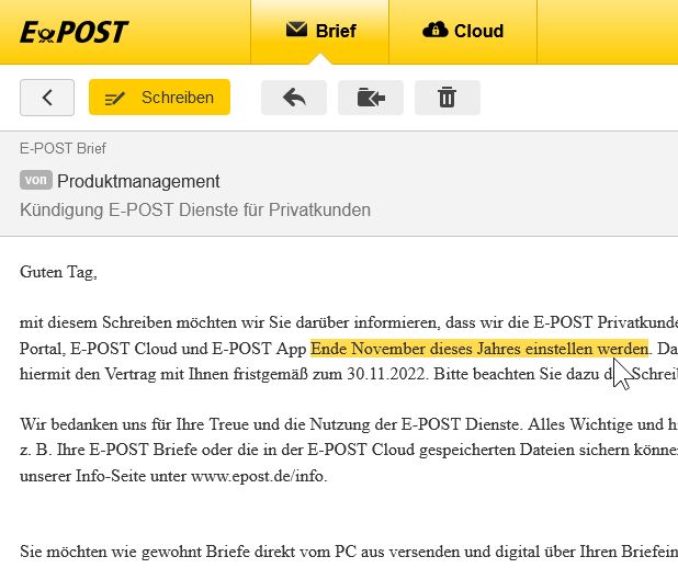 ideengruen's tweet image. Echt jetzt #ePost? Warum seid ihr noch da? Bitte schleunigst Server runterfahren und Licht ausschalten nicht vergessen #Digitalisierung (?) #fail @deutschetelekom @DeutschePostDHL